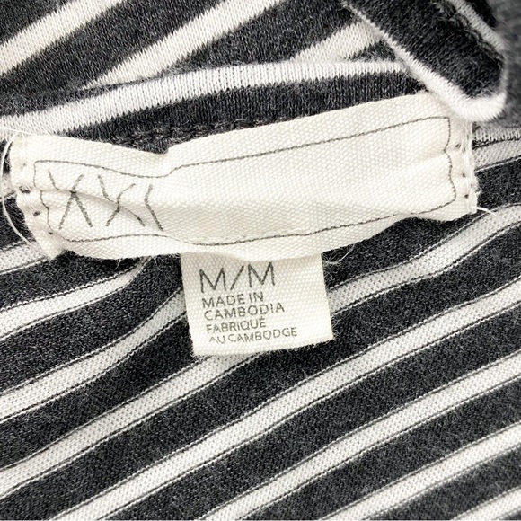 Forever 21 Crossback Striped Tank Grey White Size Medium INV174 - Picture 5 of 6